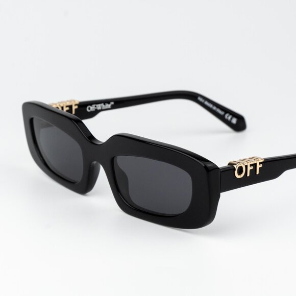 Off-White RENTON Sunglasses Black Rectangle OERI13C RENTON 1007 NEW AUTHENTIC - Picture 5 of 15